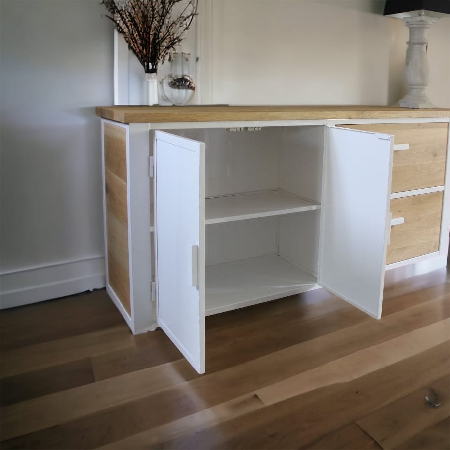 Aparador bufetera estilo industrial con puertas Aparador bufetera estilo industrial - Imagen 3