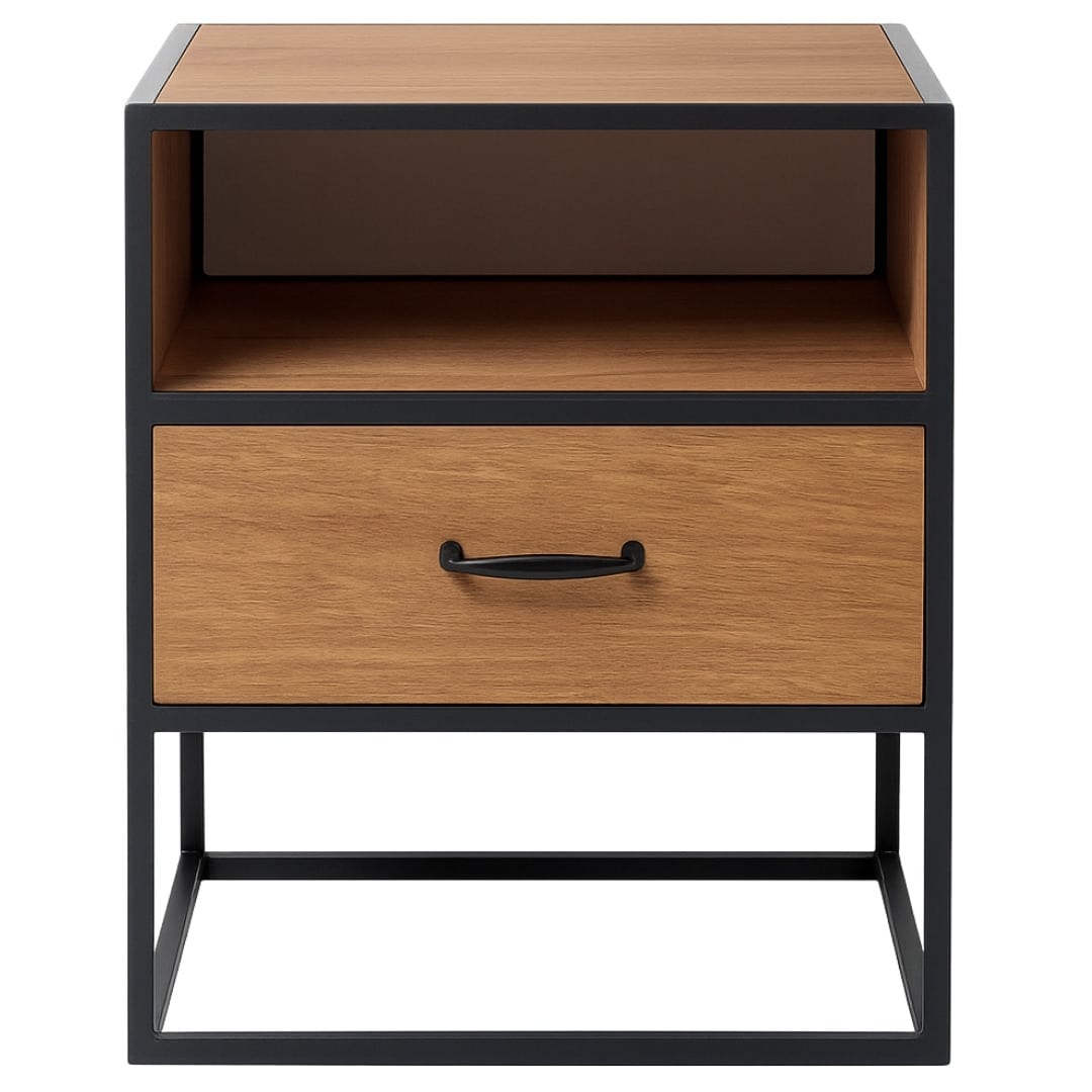 Buro de noche estilo industrial Buro de noche estilo industrial