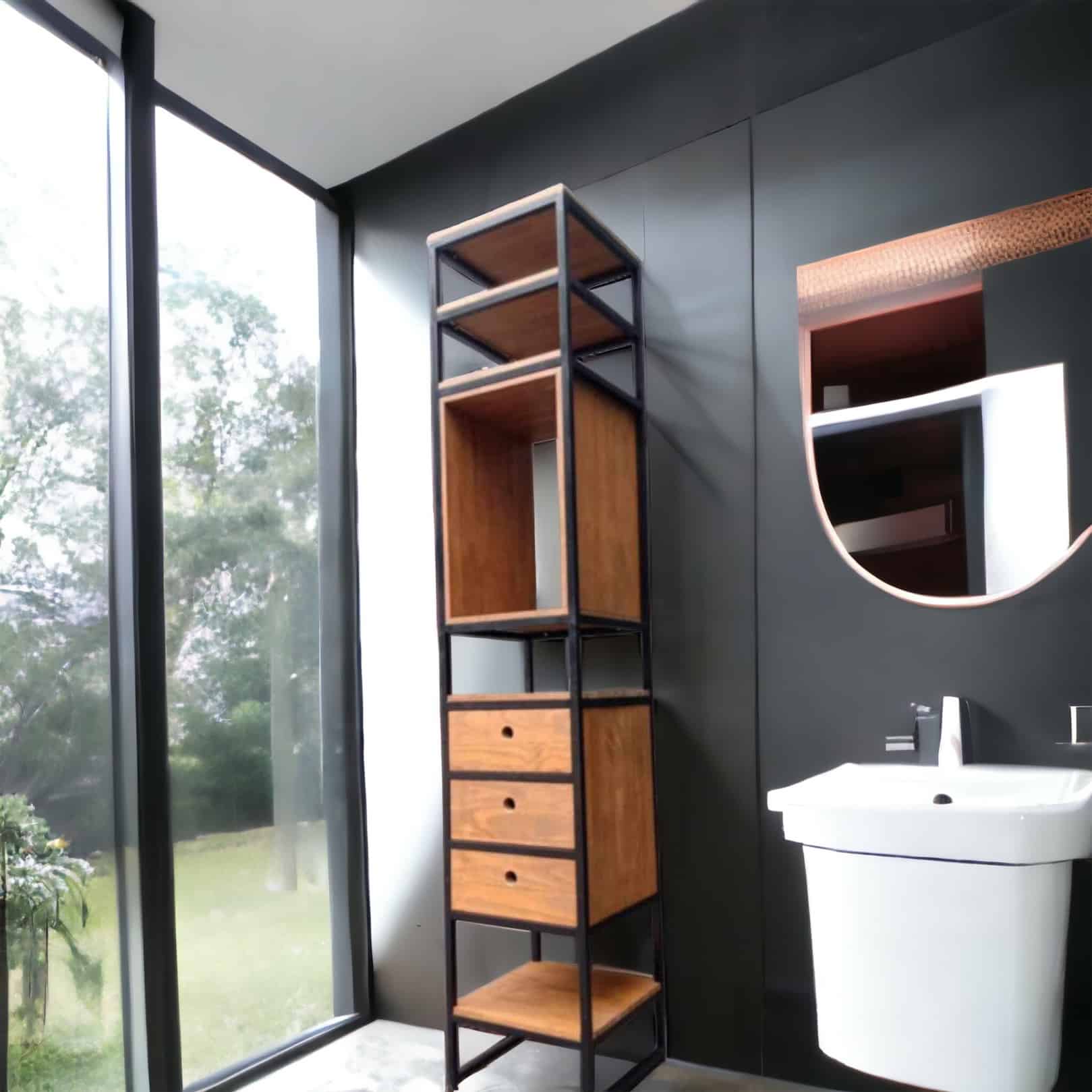 Mueble organizador para bano estilo industrial medidas Mueble organizador para baño estilo industrial - Imagen 4