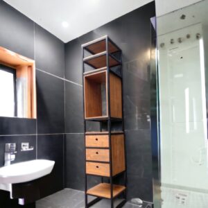 Mueble organizador para bano estilo industrial toallero Mueble organizador para bano estilo industrial toallero