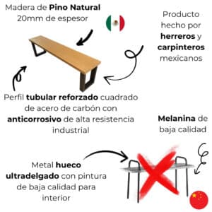 Banca Para Jardin Grande Estilo Industrial 2