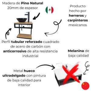 Porta Lavabo Chico Minimalista Estilo Industrial 2