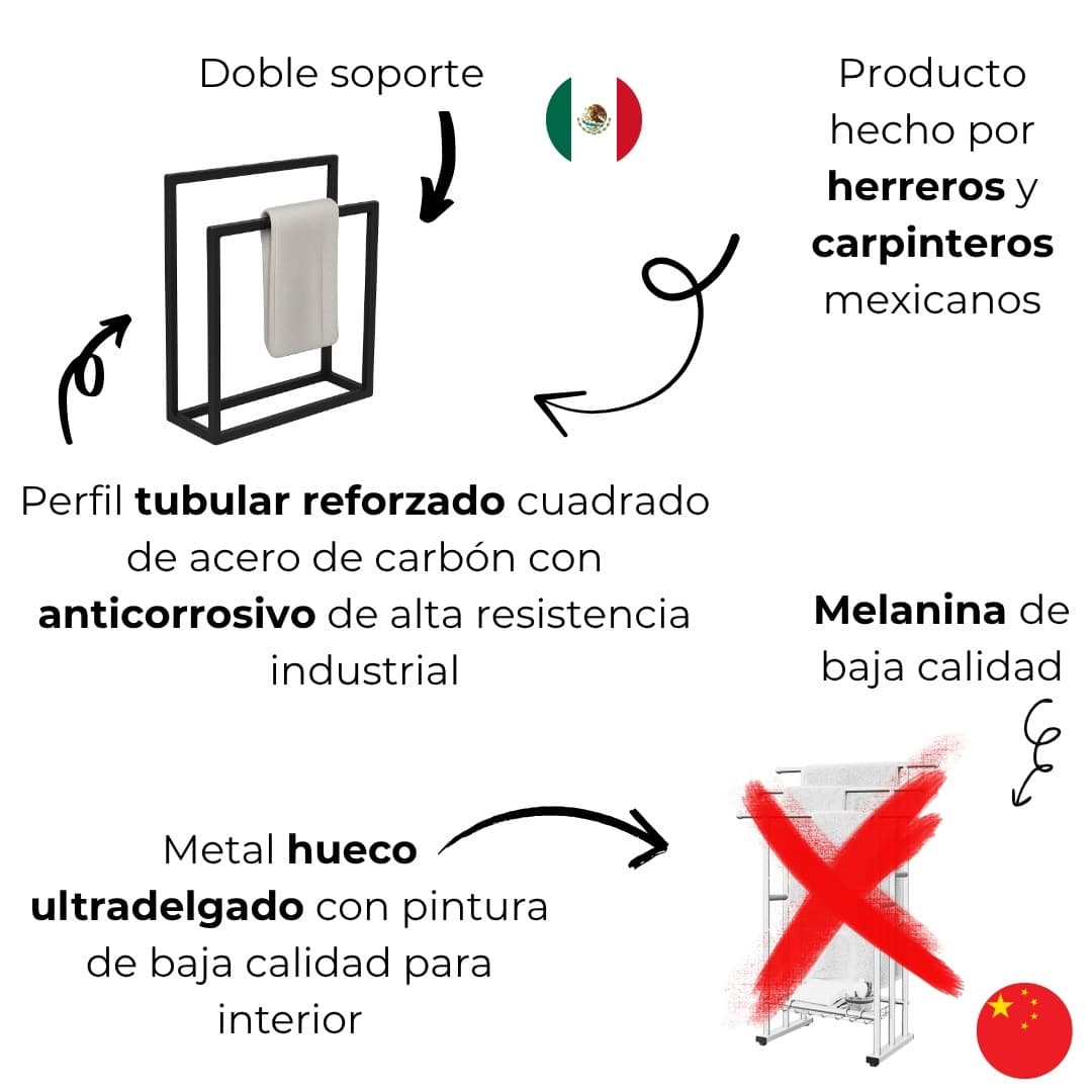 Toallero Estilo Industrial 2 Toallero Estilo Industrial - Imagen 2