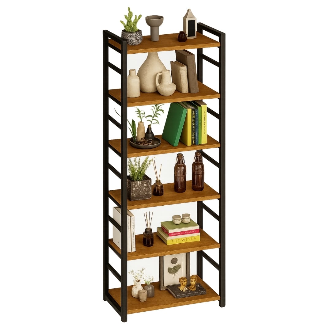 Librero Minimalista de 6 Repisas Estante Organizador Librero Minimalista de 6 Repisas Estante Organizador